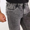 Calça Jeans Masculina Slim Fit Preta com Elastano