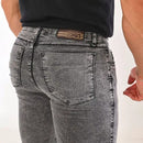 Calça Jeans Masculina Slim Fit Preta com Elastano