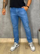 Calça Jeans Masculina Slim Estilo Alfaiataria com Bolso Inclinado