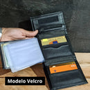 Carteira Masculina Couro Preta Compacta Cartões CNH